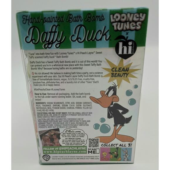 Three Daffy Duck Bath Bombs Hand painted Looney Tunes Hi Brand Sweet Taffy Scent - Picture 9 of 10